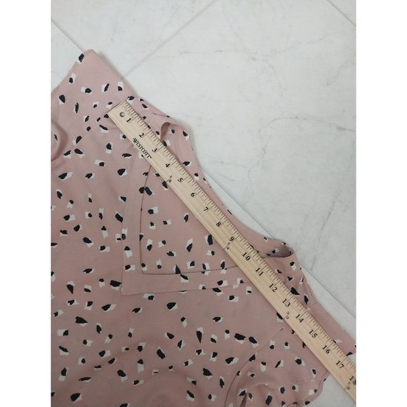 Andree by Unit Pink Tiered Flowy All Over Print Dress Sz Small - Picture 11 of 12